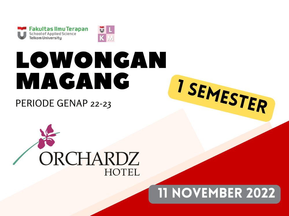 Lowongan Magang 1 Semester Orchadz Hotel Group Jakarta