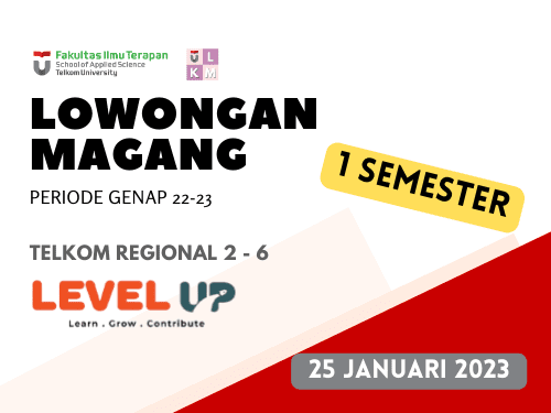 Lowongan Magang 1 Semester Level Up Telkom Regional 2-6