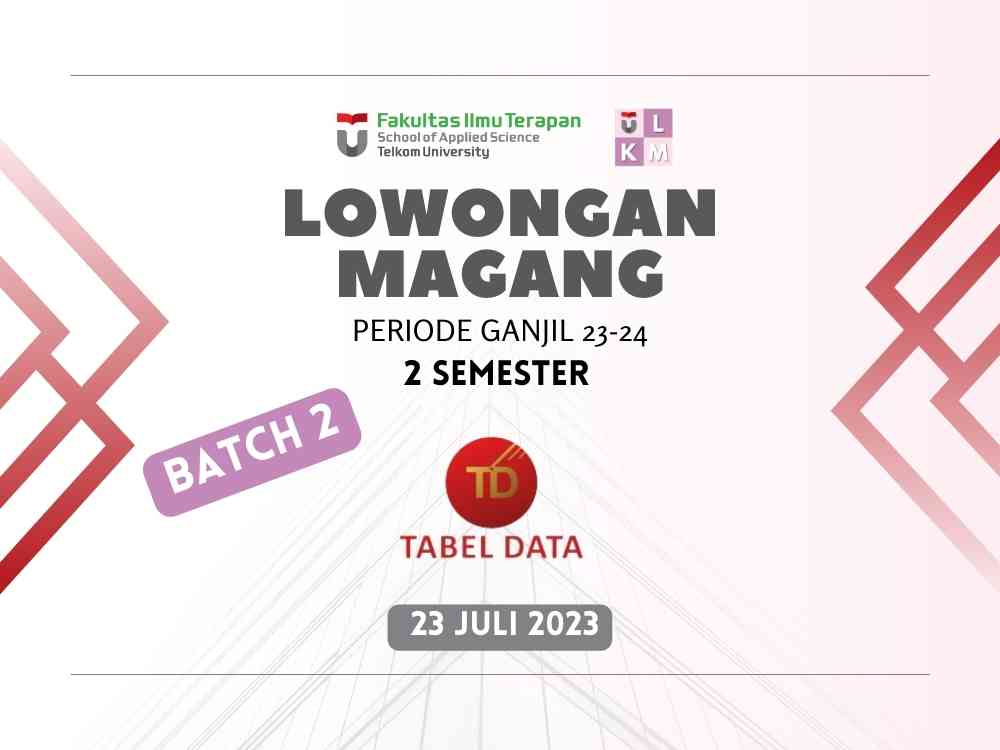 Magang Fakultas 2 Semester - PT Tabel Data Informatika (TDI) Batch 2 Periode Semester Ganjil TA 2023-2024