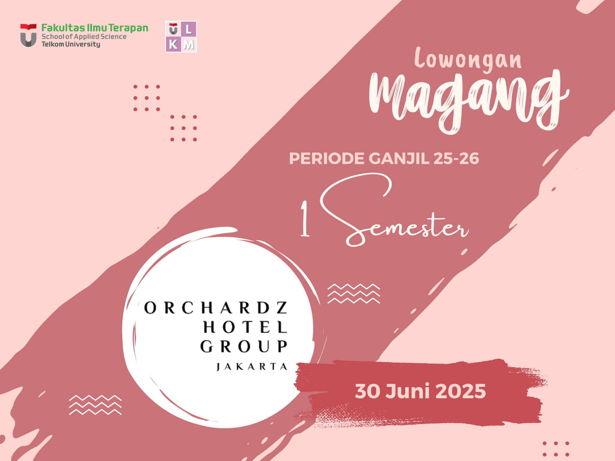 Lowongan Magang 1 Semester Orchardz Hotel Group Jakarta 25/26-1