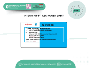 Lowongan Internship di PT ABC Kogen Dairy